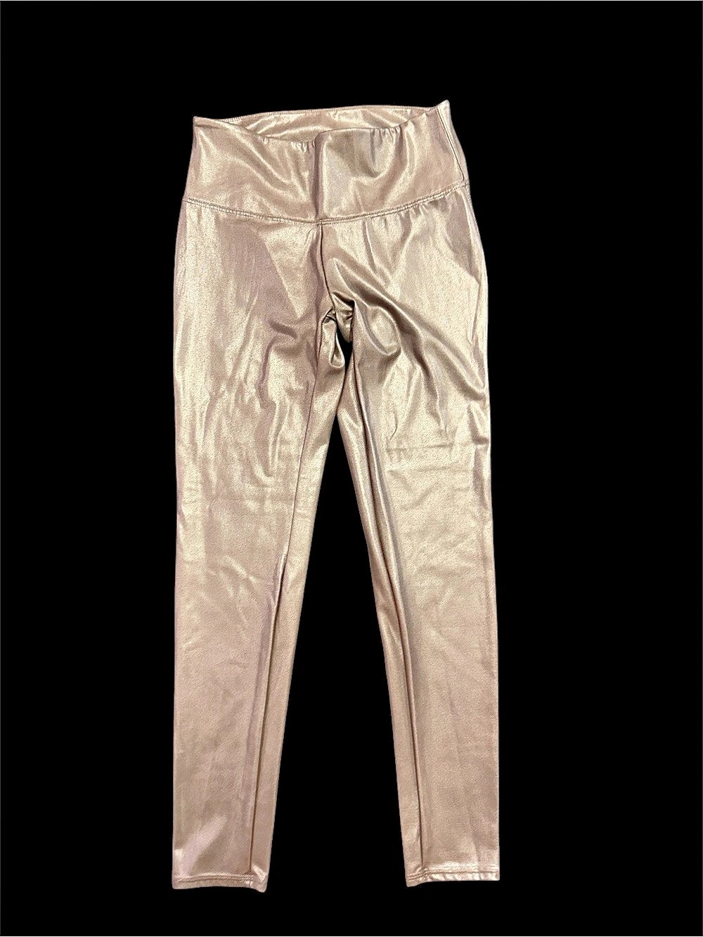 Time and Tru Metallic Faux Leather Leggings Pink Girls Medium